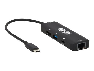 Tripp Lite USB C Multiport Adapter, 4K @ 60 Hz HDMI, USB-A, Gigabit Ethernet, 100W PD Charging, HDR, HDCP 2.2...