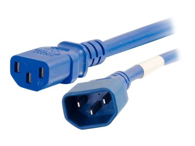 C2G 8ft 14AWG Power Cord (IEC320C14 to IEC320C13) - Blue - power cable - IEC 60320 C14 to IEC 60320 C13 - 2.44 m