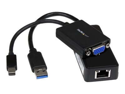 StarTech.com Lenovo ThinkPad X1 Carbon VGA and Gigabit Ethernet Adapter Kit - MDP to VGA - USB 3.0 to GbE (LENX1MDPUGBK…