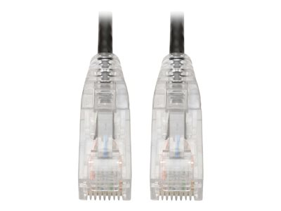 Tripp Lite Cat6 Gigabit Snagless Molded Slim UTP Patch Cable RJ45 Black 8in - patch cable - 20.3 cm - black