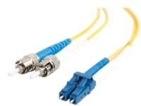 C2G 15m LC-ST 9/125 Duplex Single Mode OS2 Fiber Cable - Yellow - 50ft - patch cable - 15 m - yellow